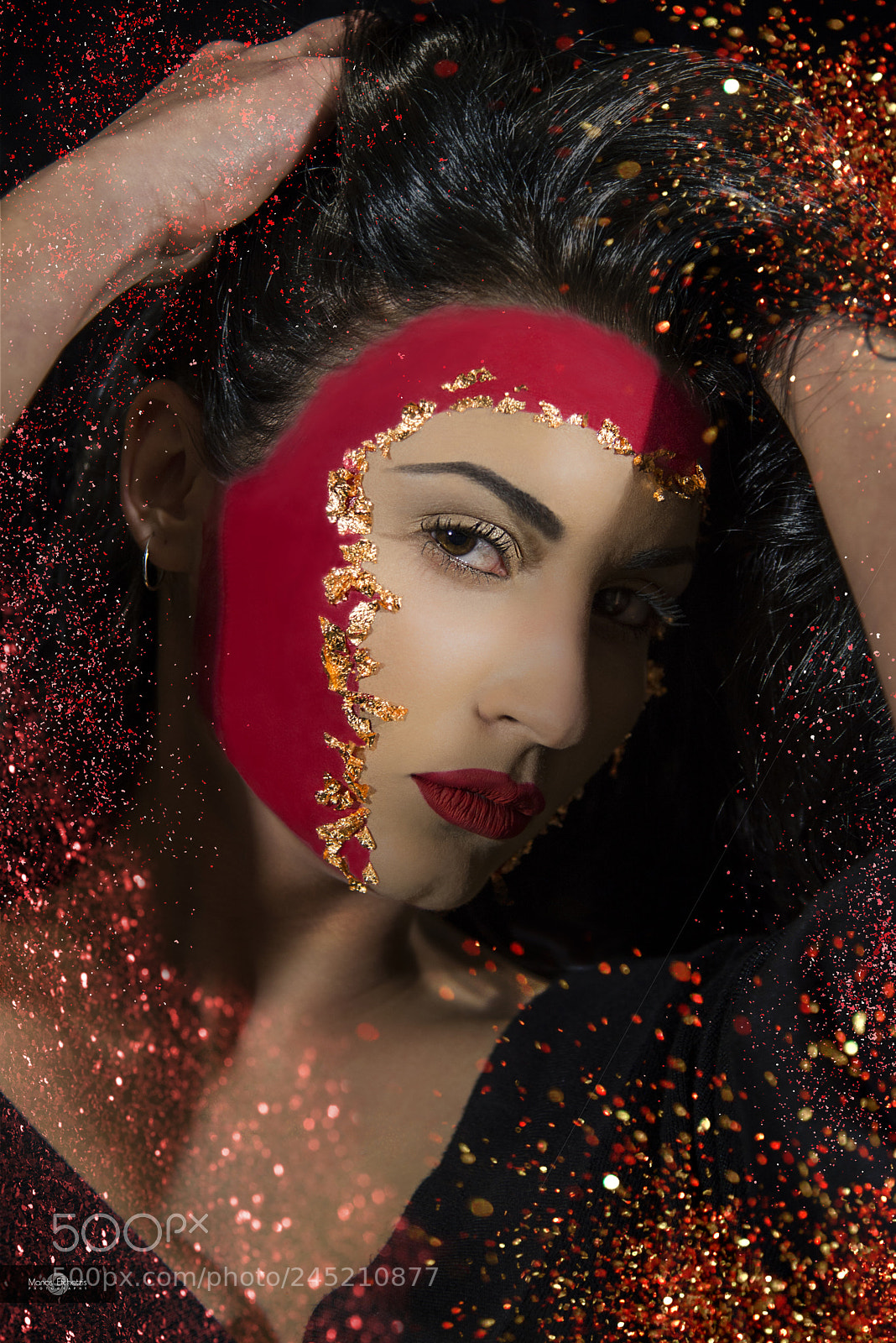 Nikon D610 sample photo. Glitter makeup portrait-05 photography