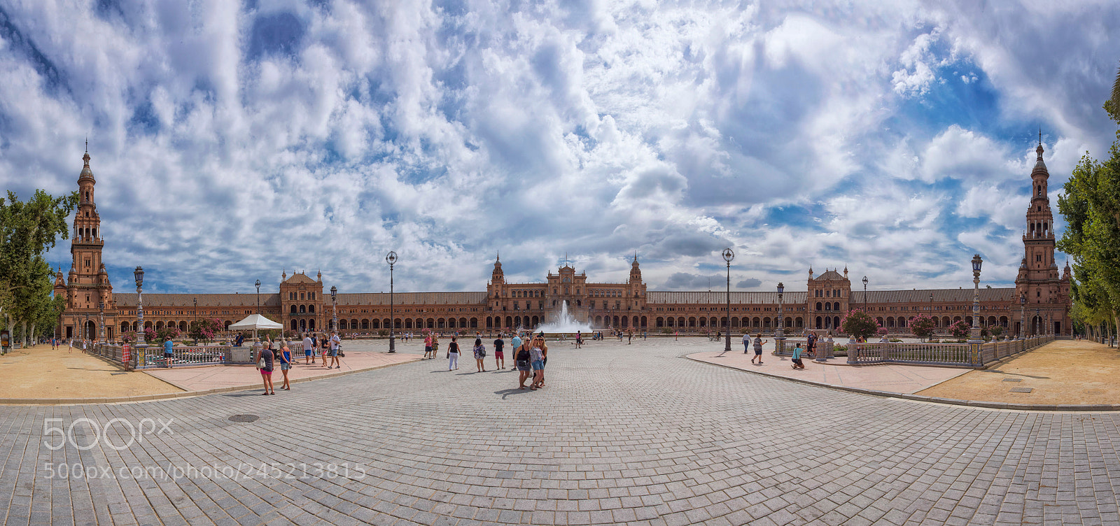 Nikon D810 sample photo. Plaza mayor seville panorama photography