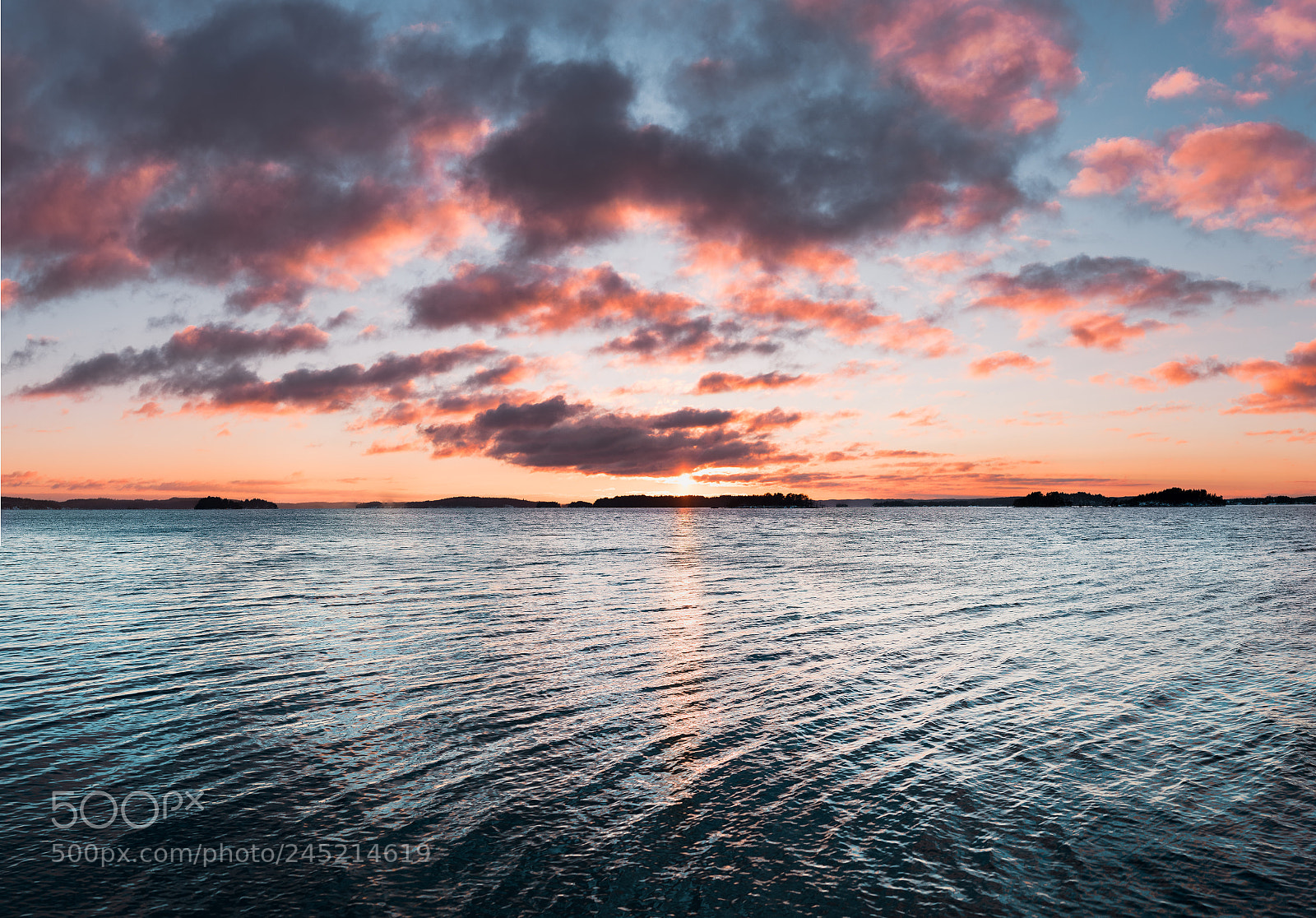 Nikon D500 sample photo. Mjörn pano sunset photography