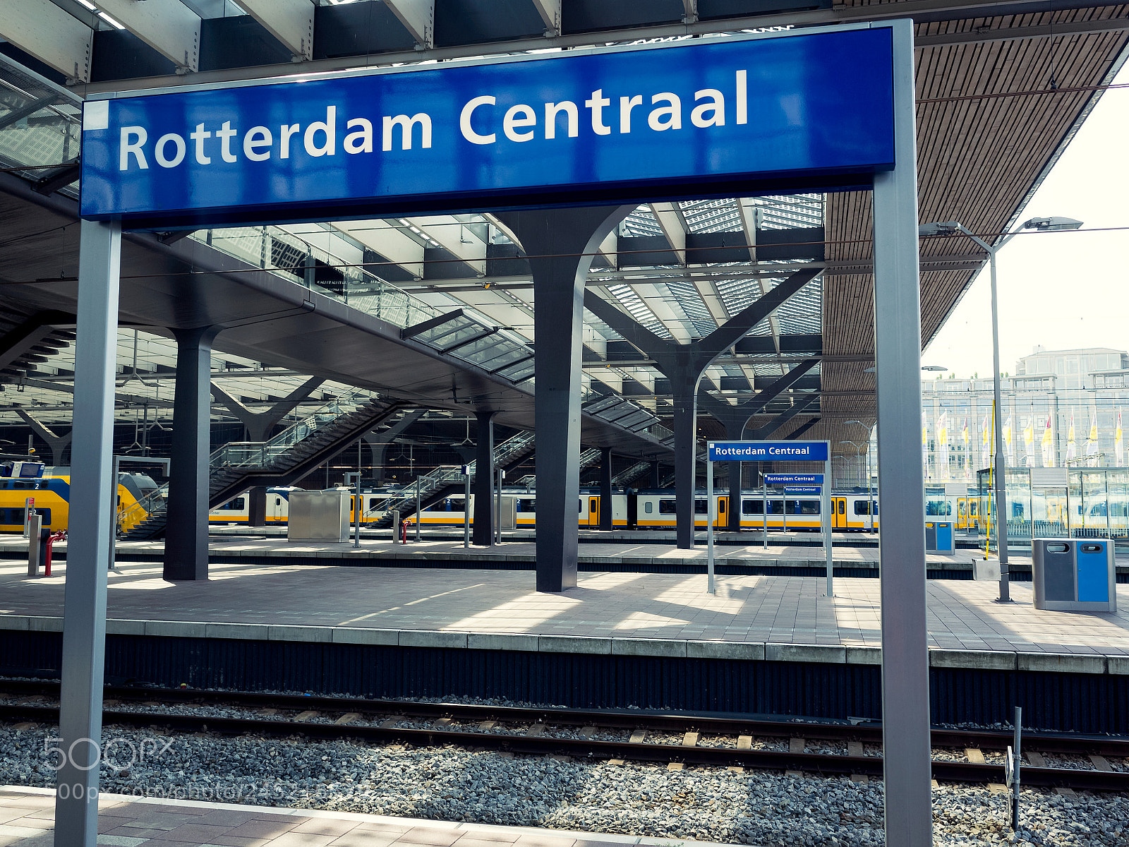 Ricoh GR sample photo. Rotterdam central train station photography