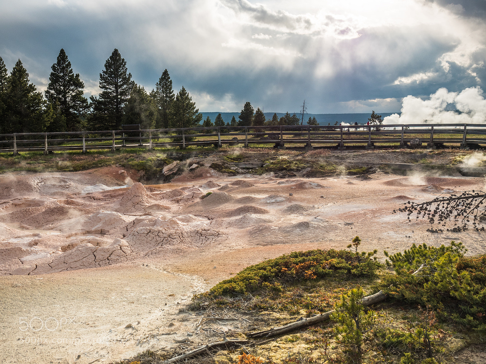 Olympus OM-D E-M5 II sample photo. Yellowstone mud pots photography