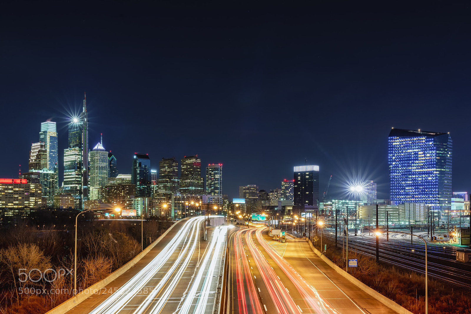 Sony a7R II sample photo. Late night rush hour photography