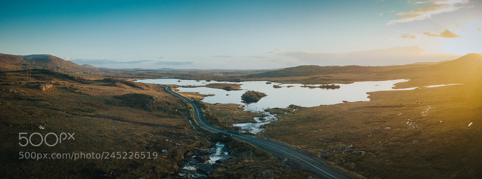 DJI FC220 sample photo. Connemara sunset photography