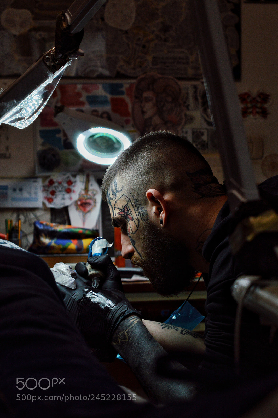 Nikon D3200 sample photo. Savage tattoo artist photography