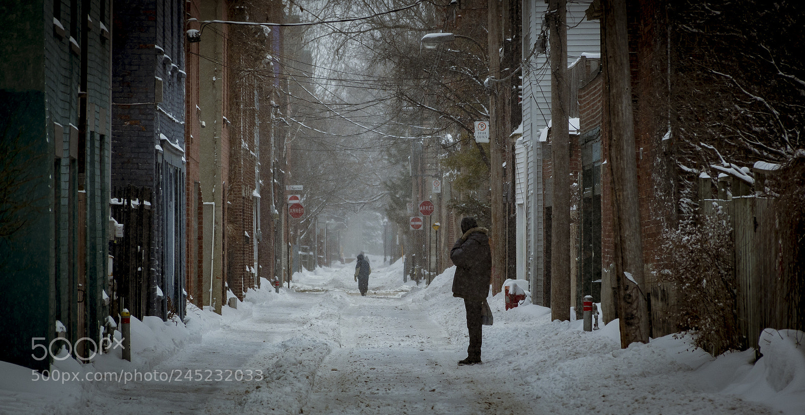 Nikon D7500 sample photo. Winter backstreet in montreal photography