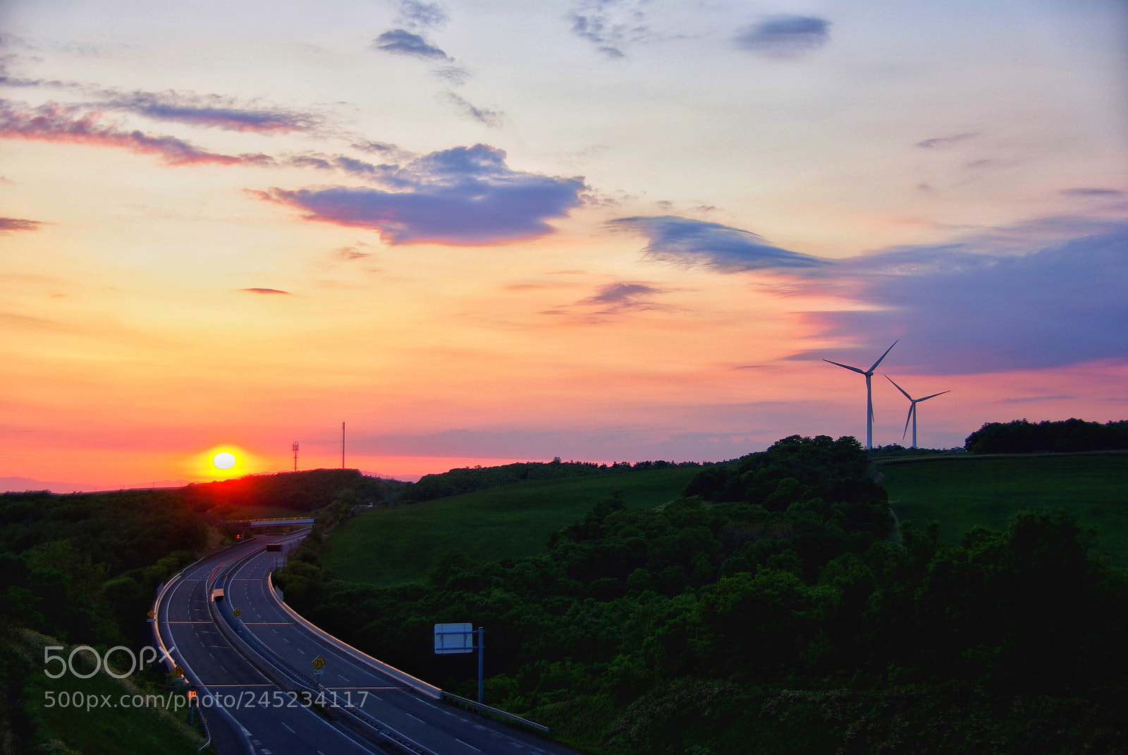 Pentax K10D sample photo. Highway photography