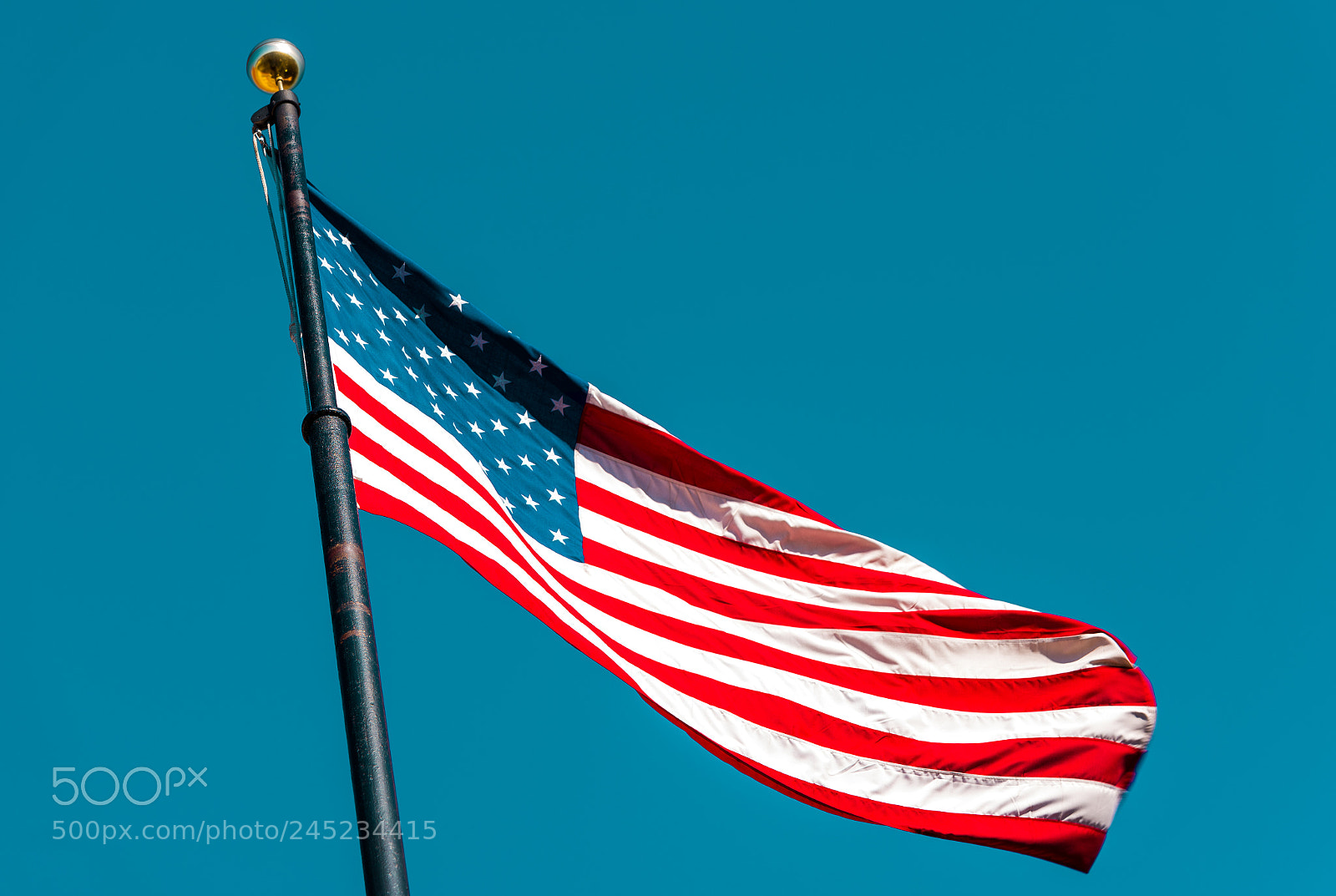 Nikon D750 sample photo. American flag waving on photography