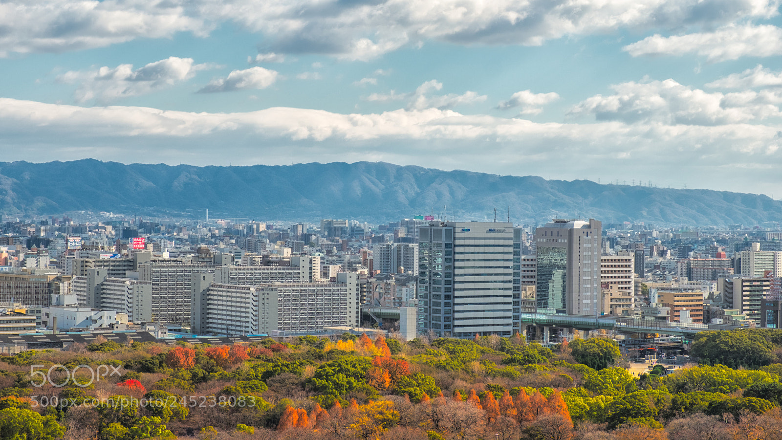 Fujifilm X-T2 sample photo. Osaka top view, japan photography