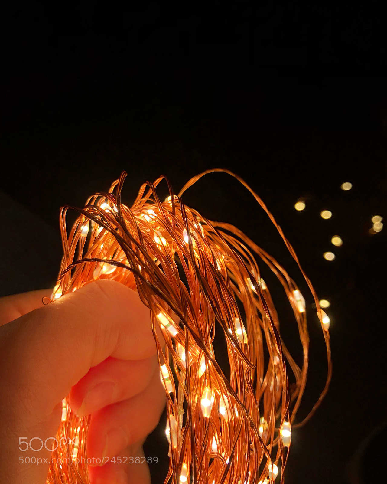 Apple iPhone 8 Plus sample photo. Copper wire lights photography