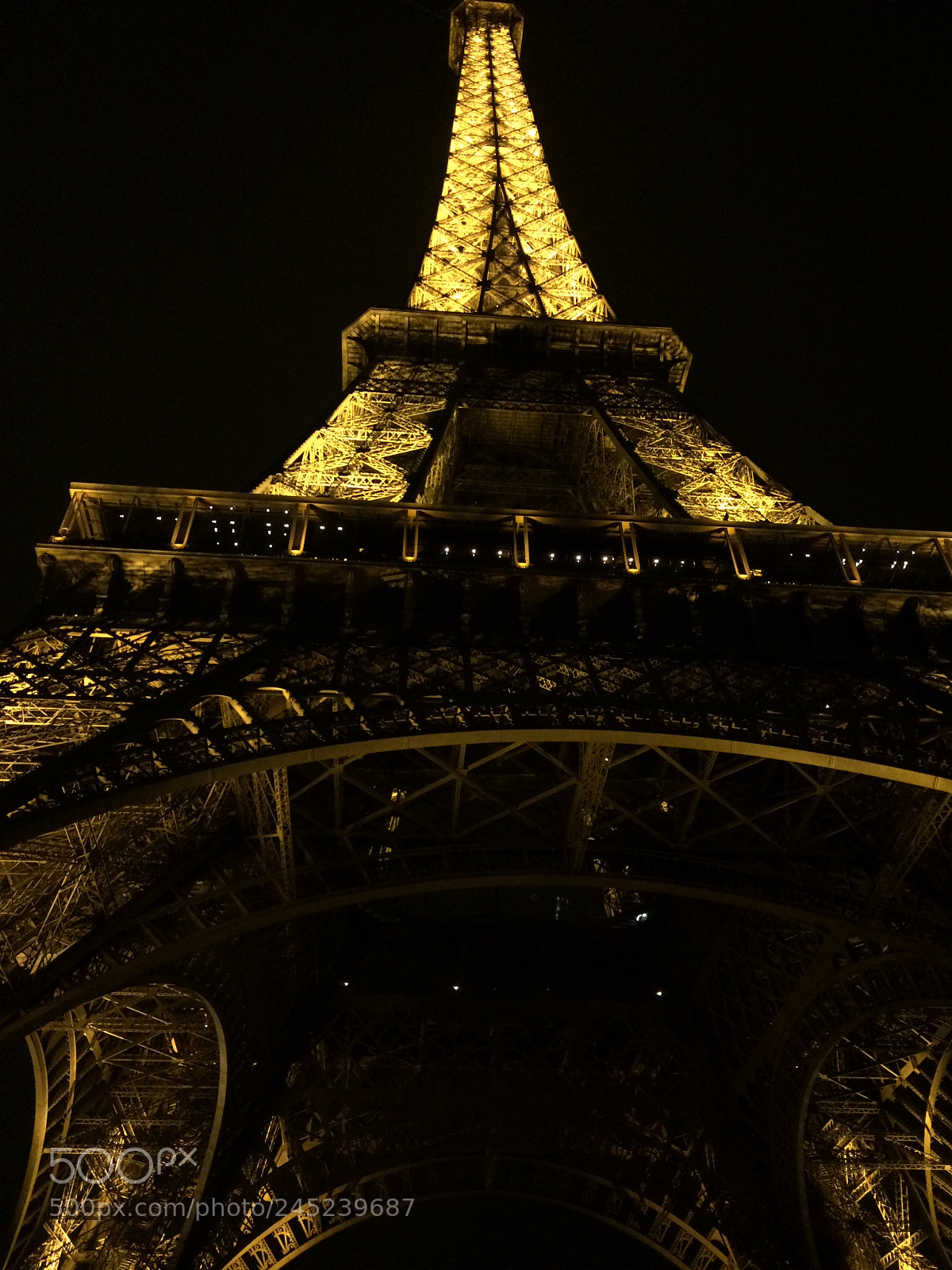 Apple iPhone 5s sample photo. Eiffel tower at night photography