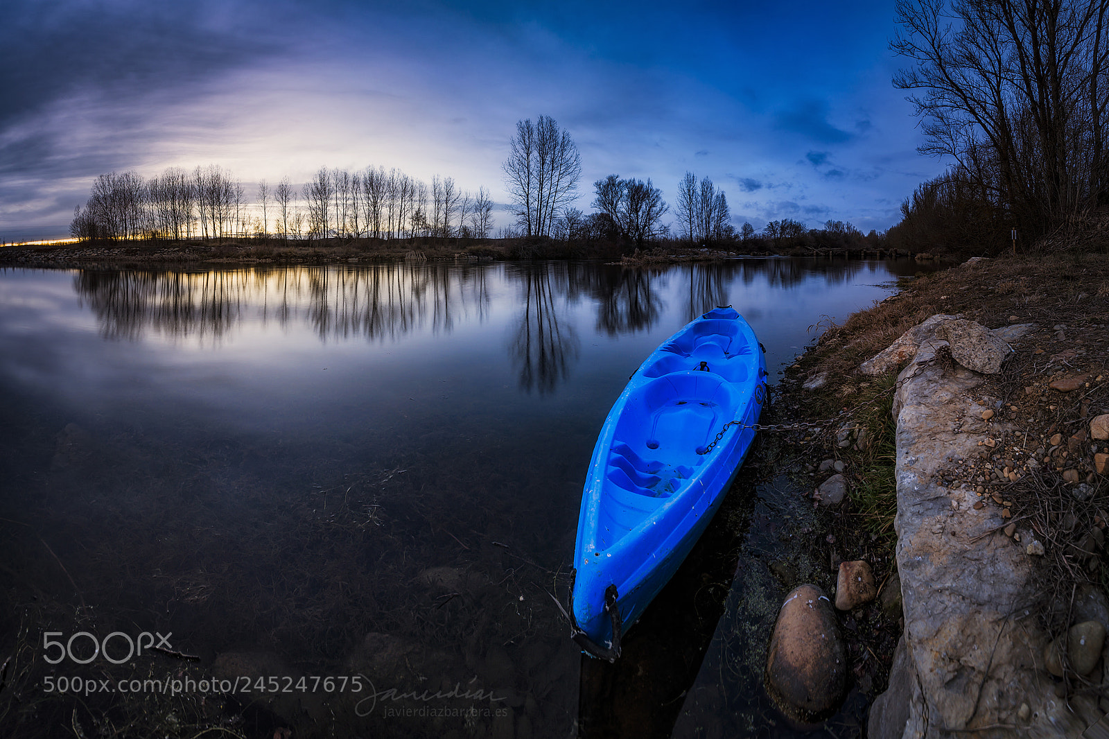 Sony SLT-A99V sample photo. Canoe in blue photography