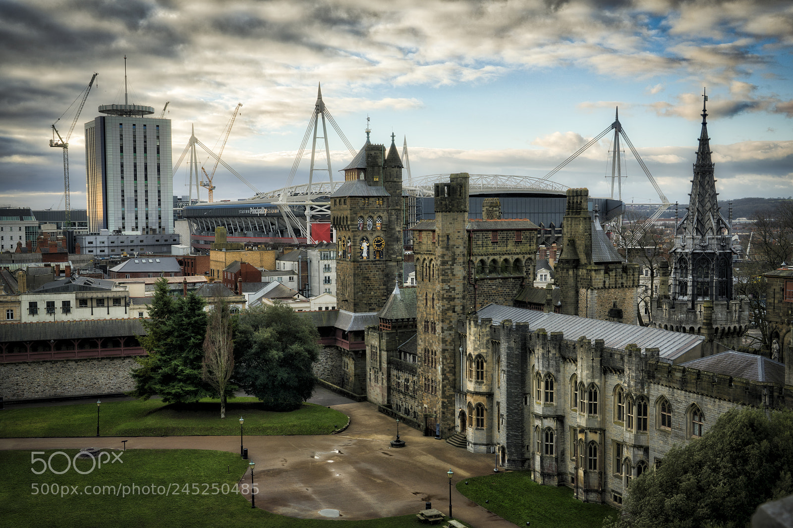 Sony a7R II sample photo. Cardiff skyline photography