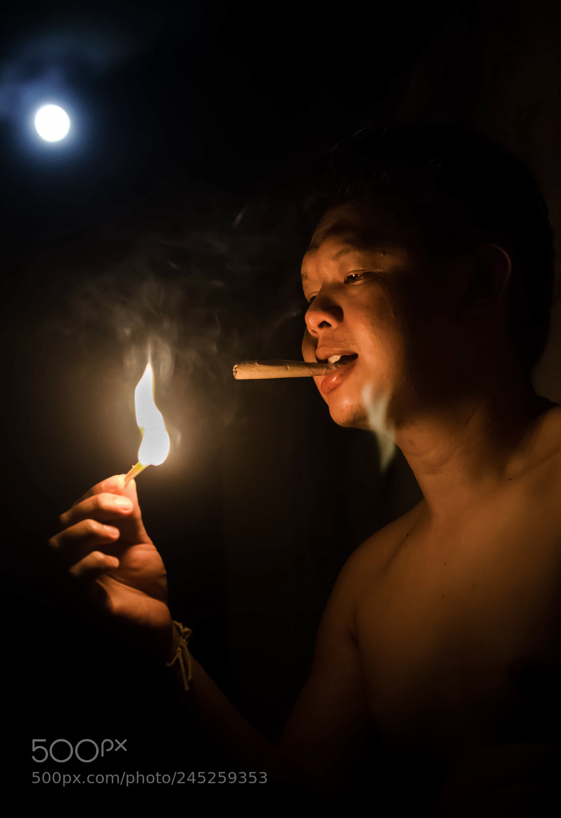 Nikon D5100 sample photo. Blue-moon cigar photography