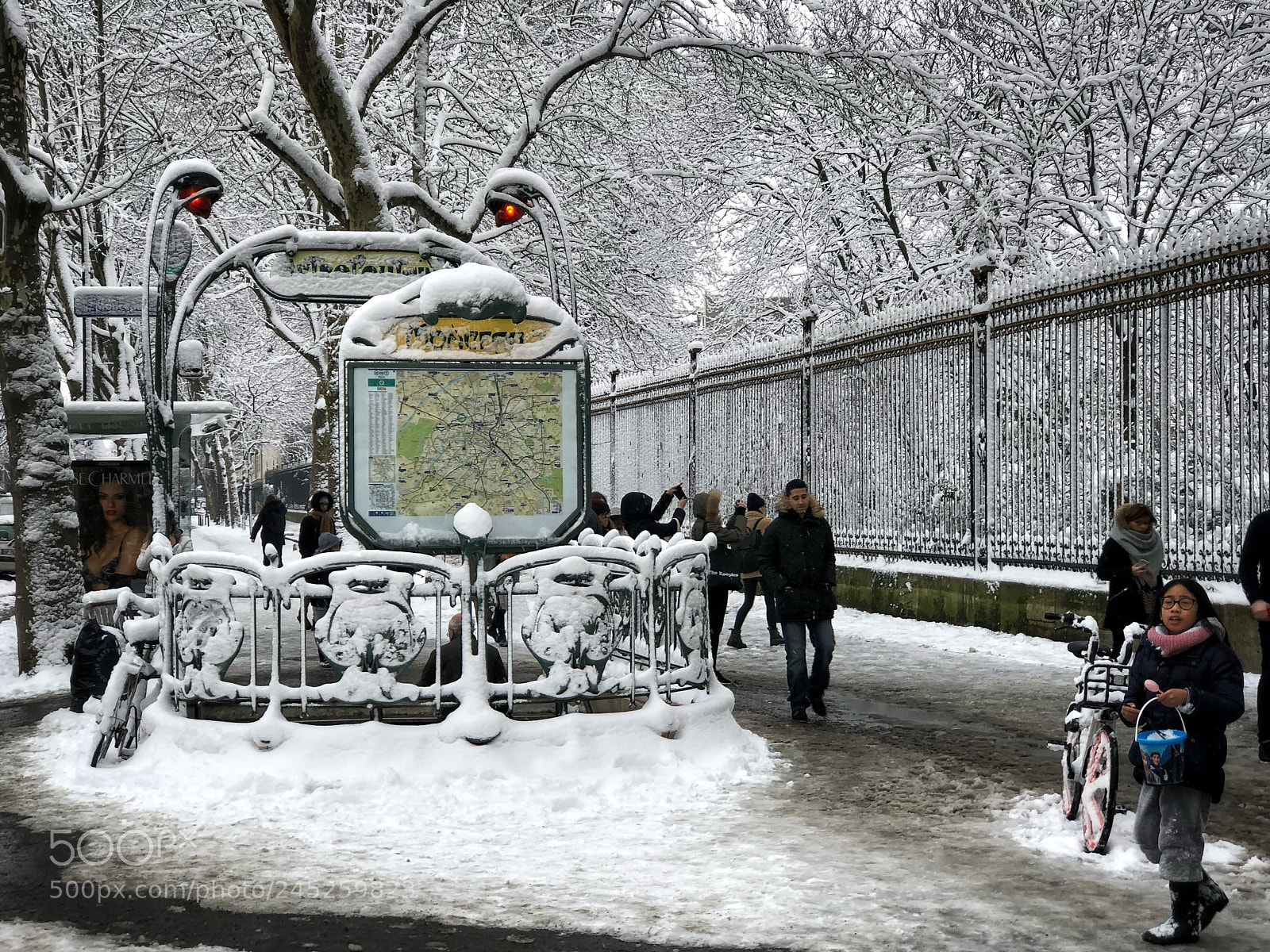 Apple iPhone 8 Plus sample photo. Paris under the snow photography