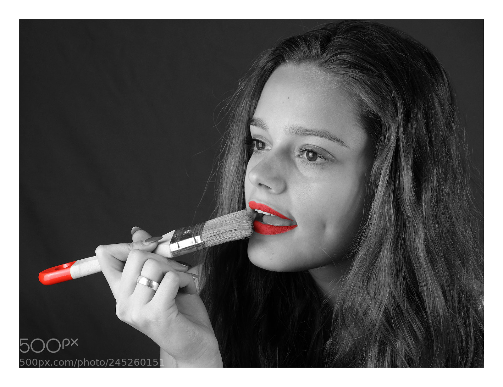 Fujifilm X-T2 sample photo. Colorkey lips photography
