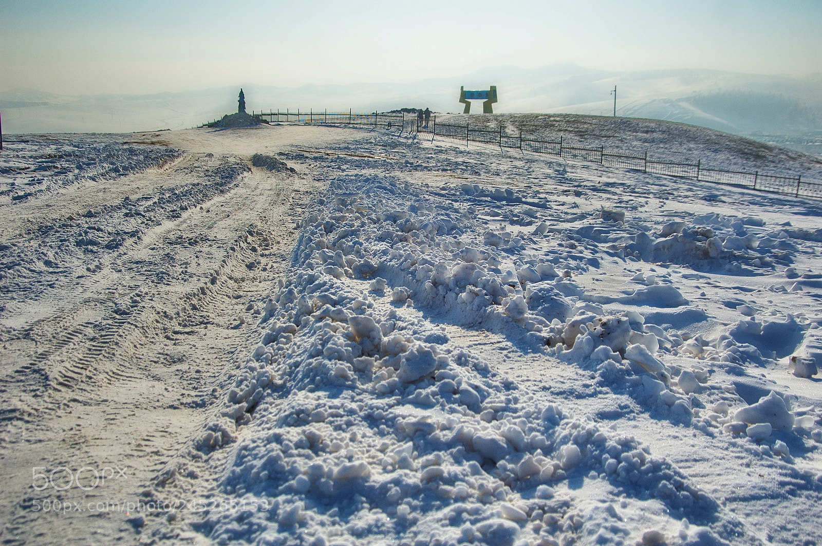 Nikon D40 sample photo. Winter road to the photography