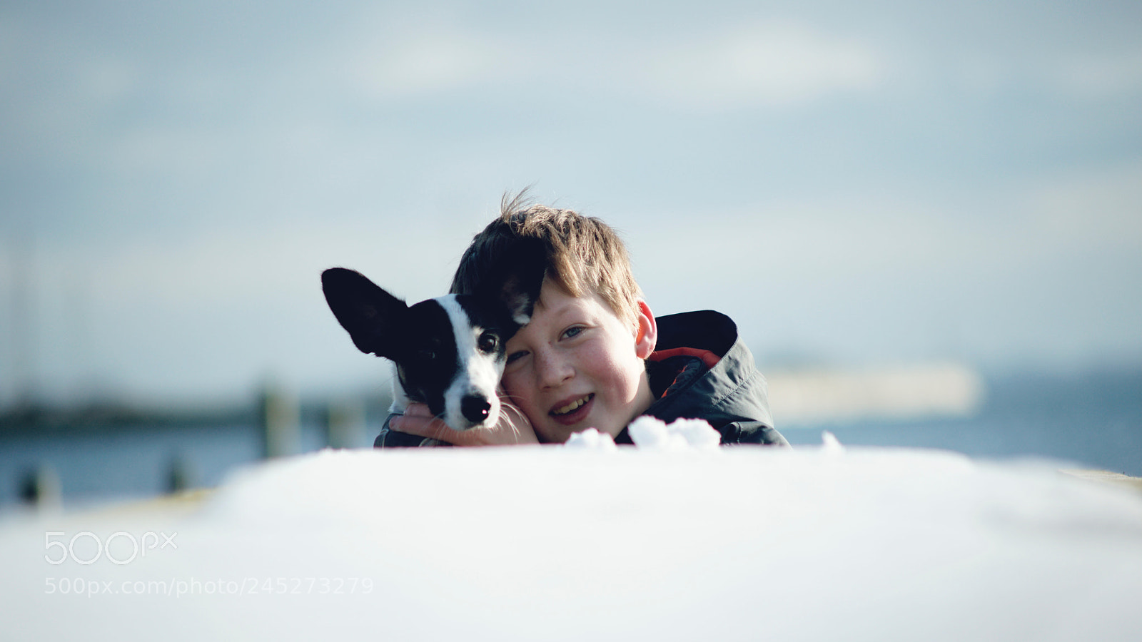 Sony Alpha DSLR-A900 sample photo. Boy + dog photography
