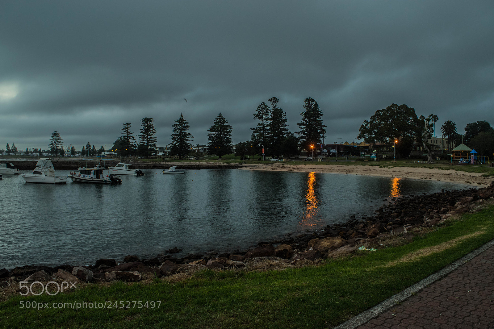 Nikon D5500 sample photo. Moody town before sunrise photography