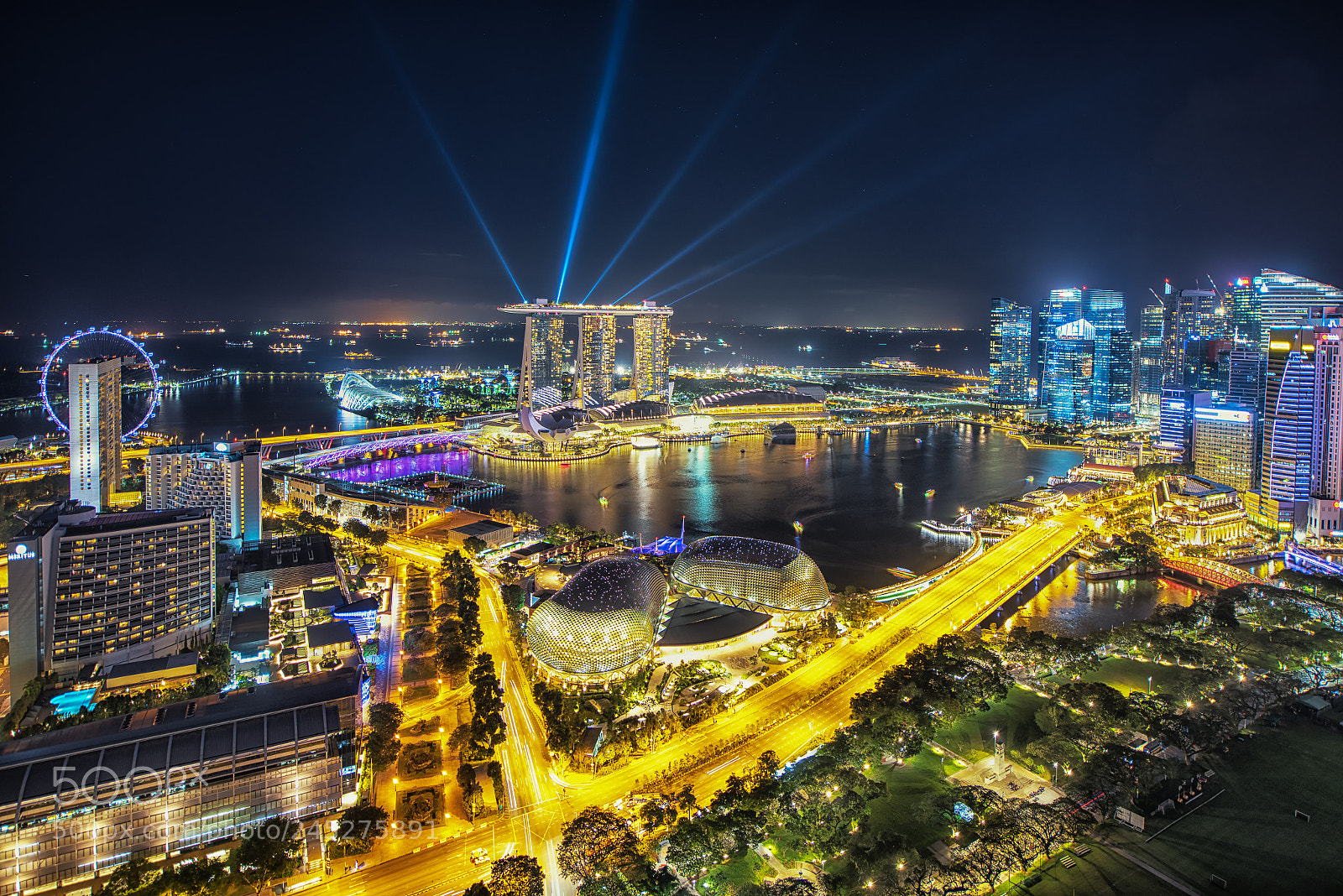 Nikon D810 sample photo. Aerial view of singapore photography
