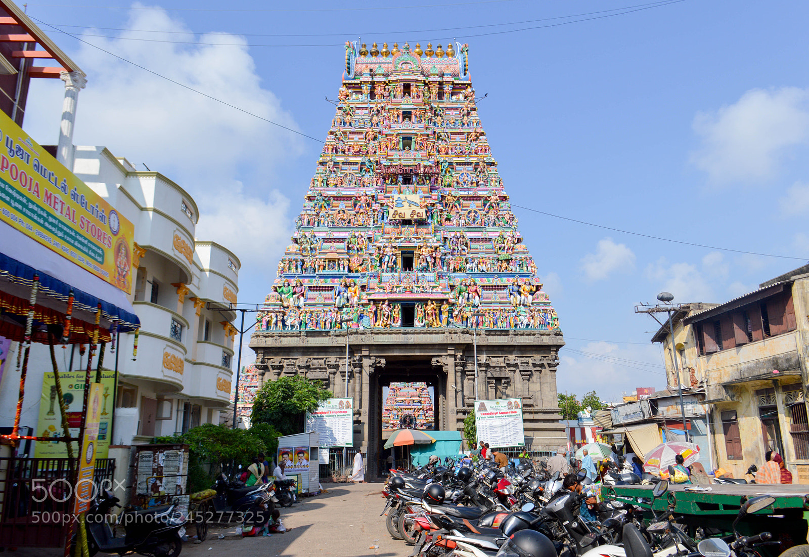 Nikon D3200 sample photo. Kalaweeswarar temple gopuram photography