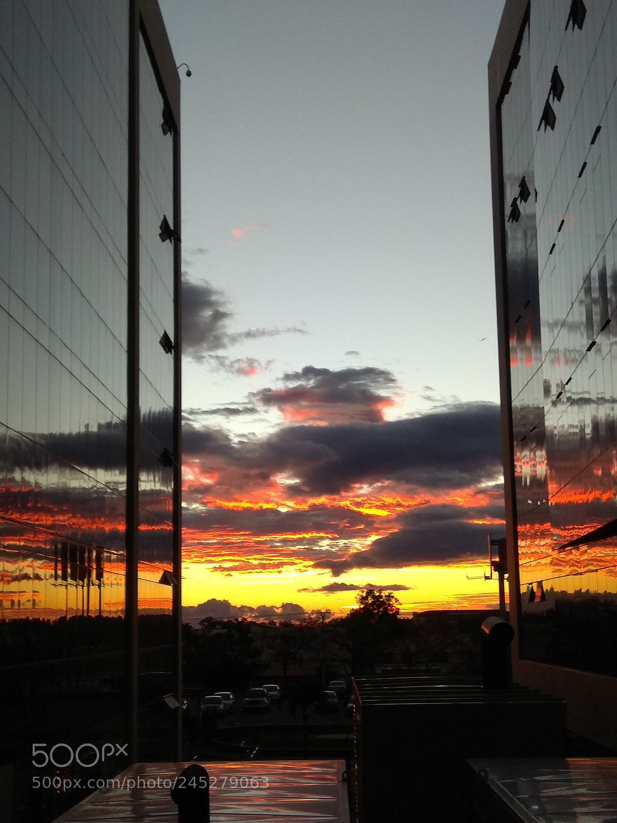 Xiaomi Redmi Note 4 sample photo. Mirrored sunset photography