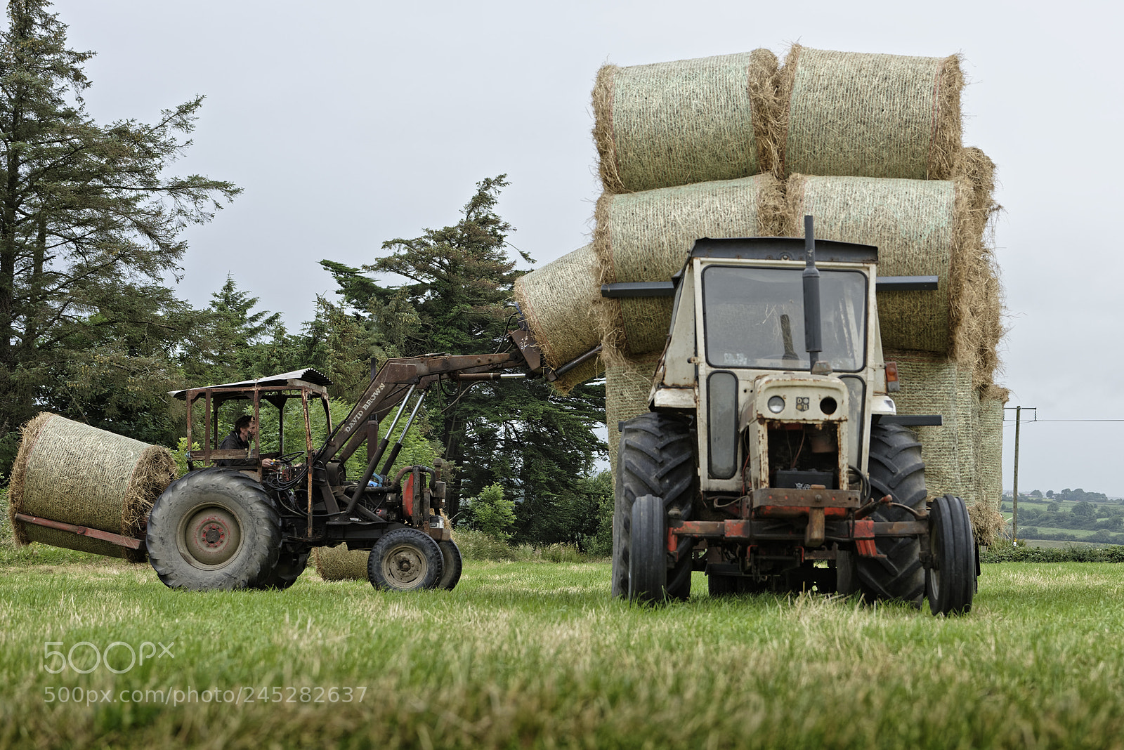 Nikon D810 sample photo. Eddie collecting bales photography