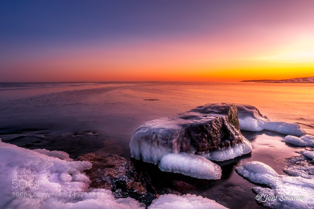 Sony Alpha DSLR-A700 sample photo. Uunisaari sunset photography
