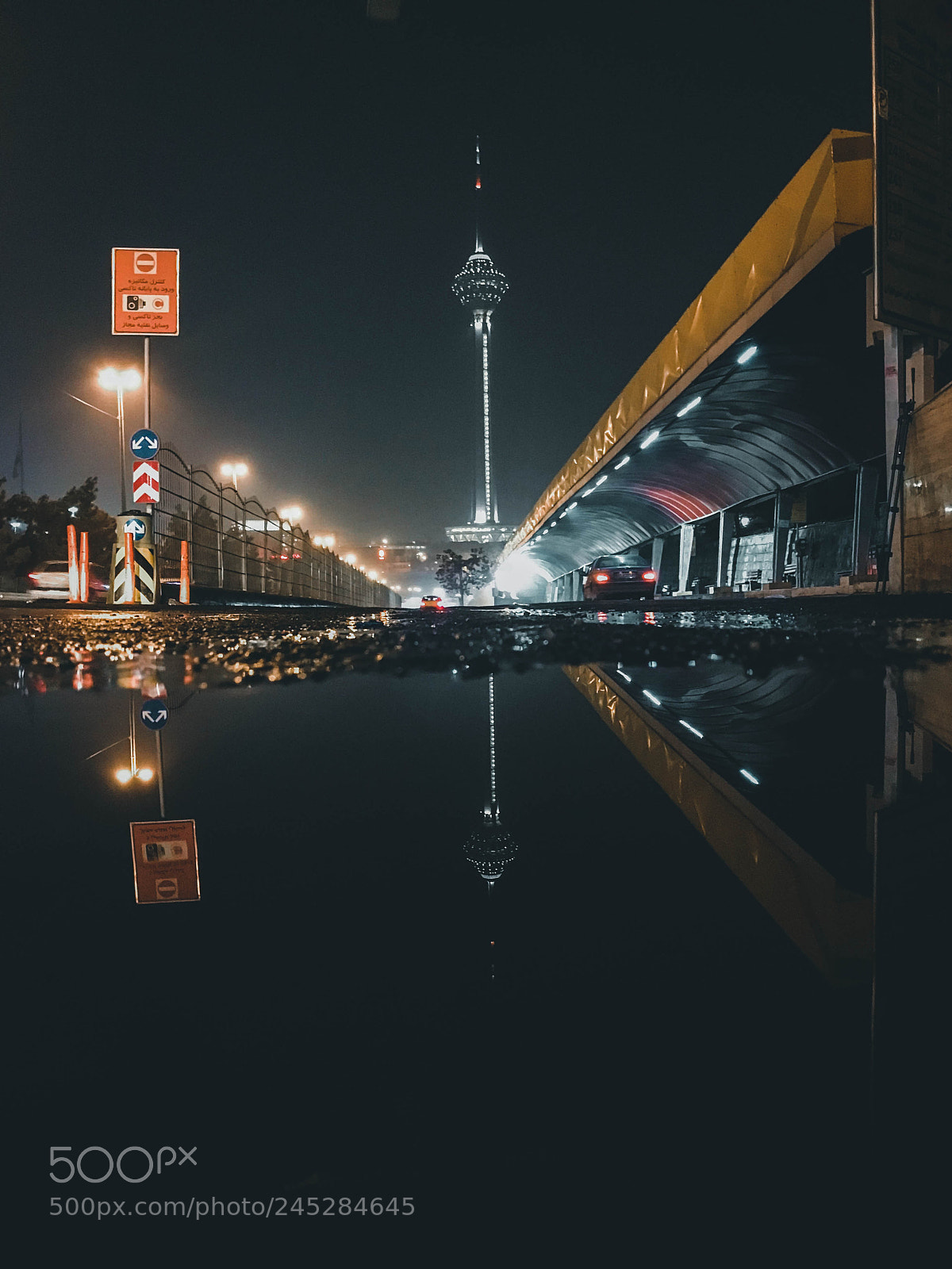 Apple iPhone 7 sample photo. Reflection of milad tower photography