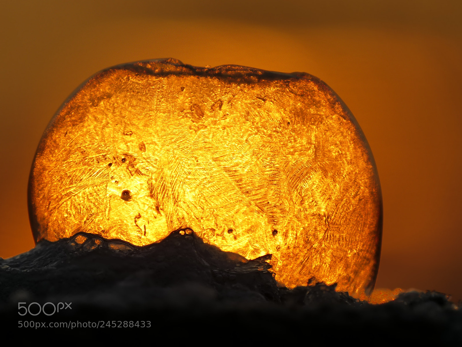 Panasonic Lumix DMC-FZ300 sample photo. Frozen bubble sunrise photography