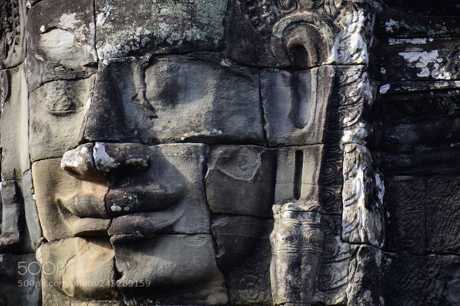 Nikon D7100 sample photo. Face at the bayon photography