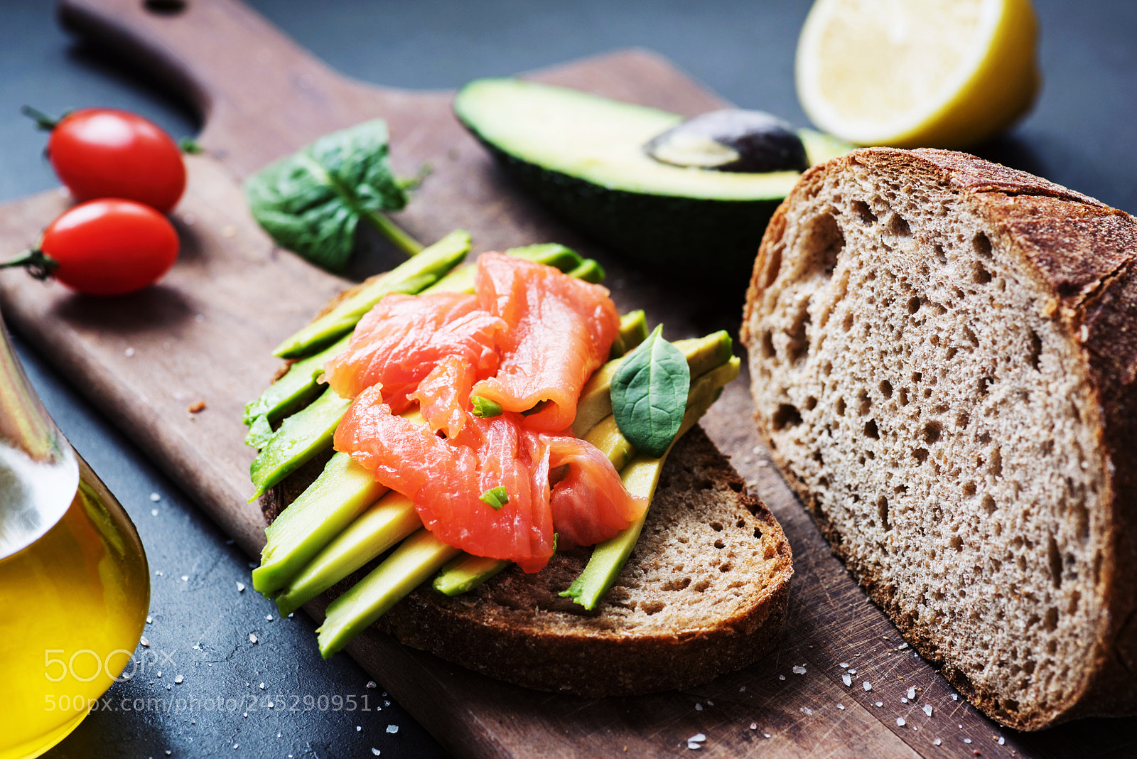 Nikon D810 sample photo. Rye toast with avocado photography