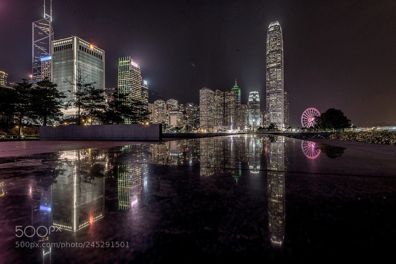 Nikon D800 sample photo. Hongkong tamar park night photography