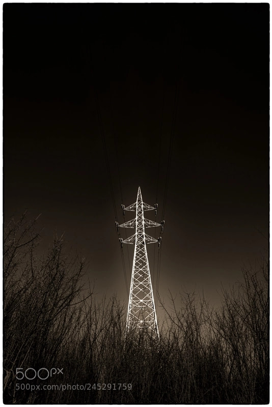 Sony a7R II sample photo. A transmission tower photography