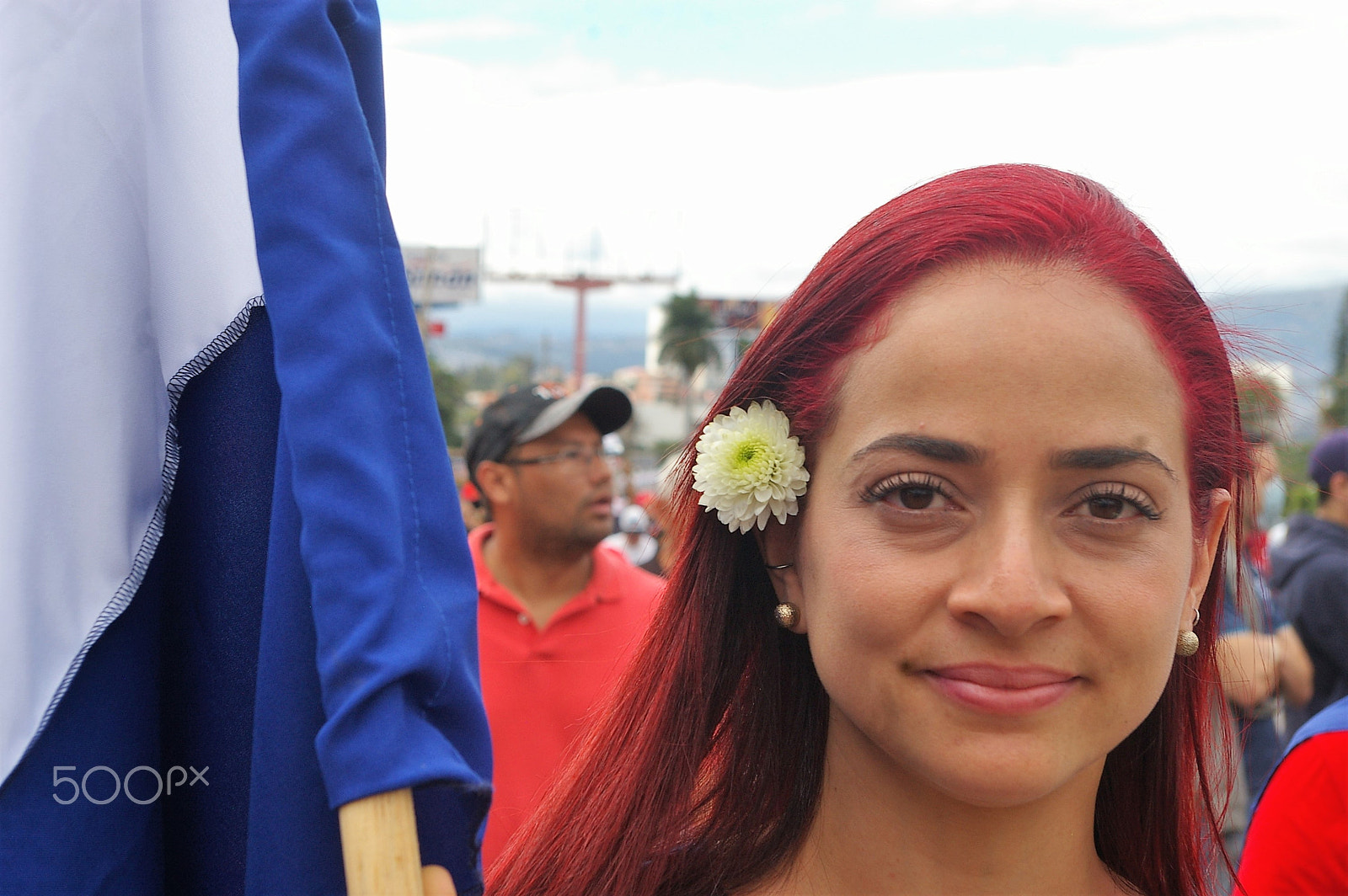 Pentax *ist DL sample photo. Young lady in honduras protest photography