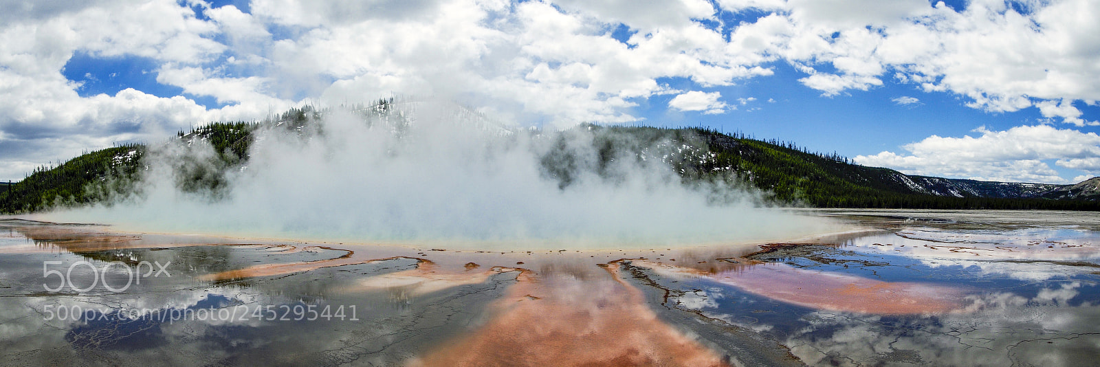 Olympus OM-D E-M5 sample photo. Grand prismatic hot spring photography