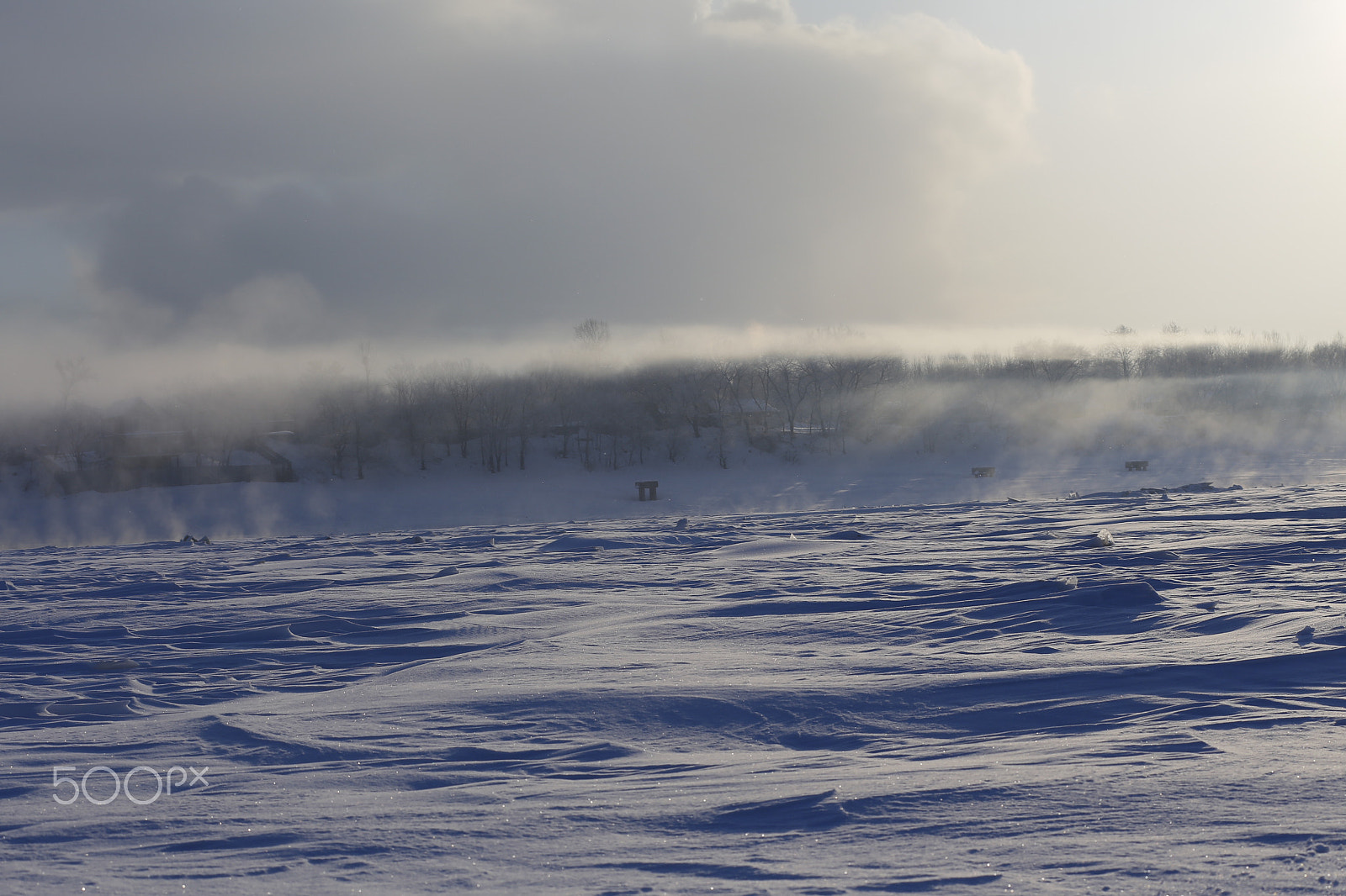 Canon EF 70-300mm F4-5.6L IS USM sample photo. Frozen river photography