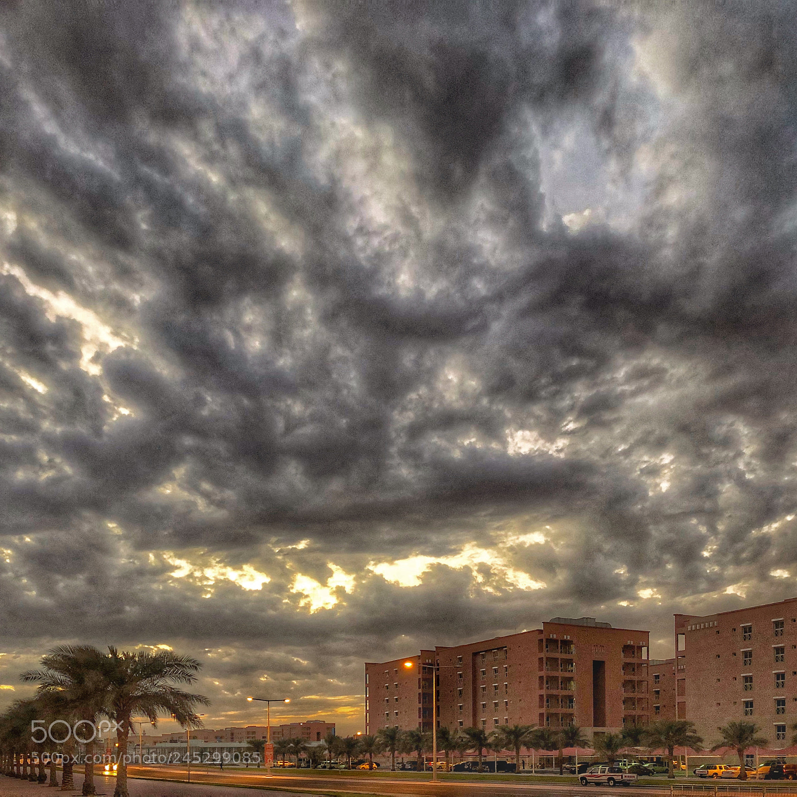 Apple iPhone X sample photo. Gloomy clouds over barwa photography