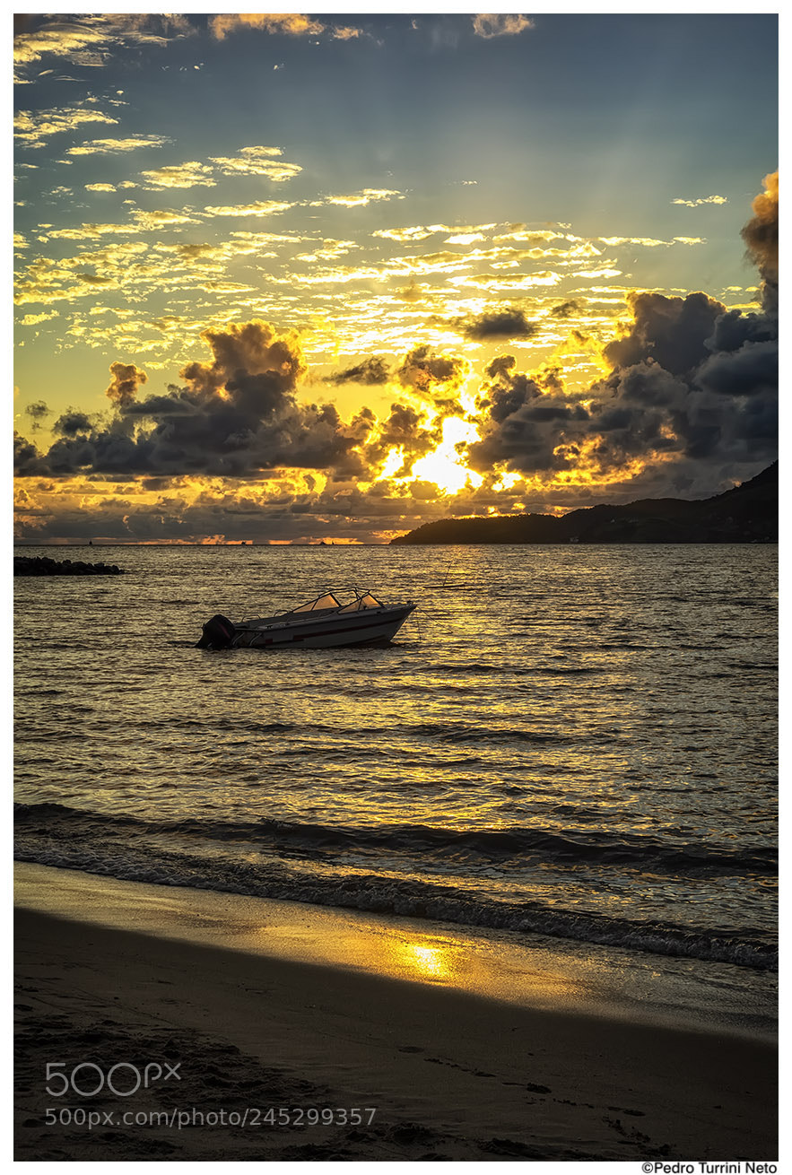 Sony Cyber-shot DSC-RX100 sample photo. Boat at sunset photography