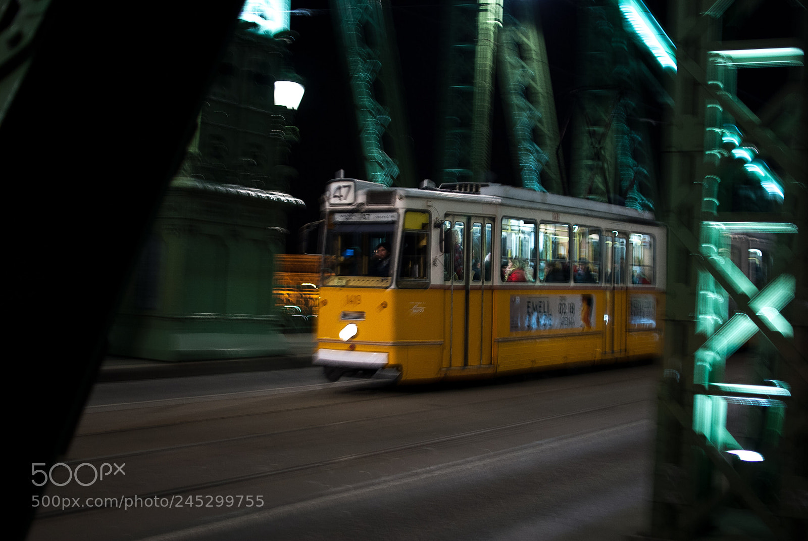 Nikon D200 sample photo. Tram budapest photography