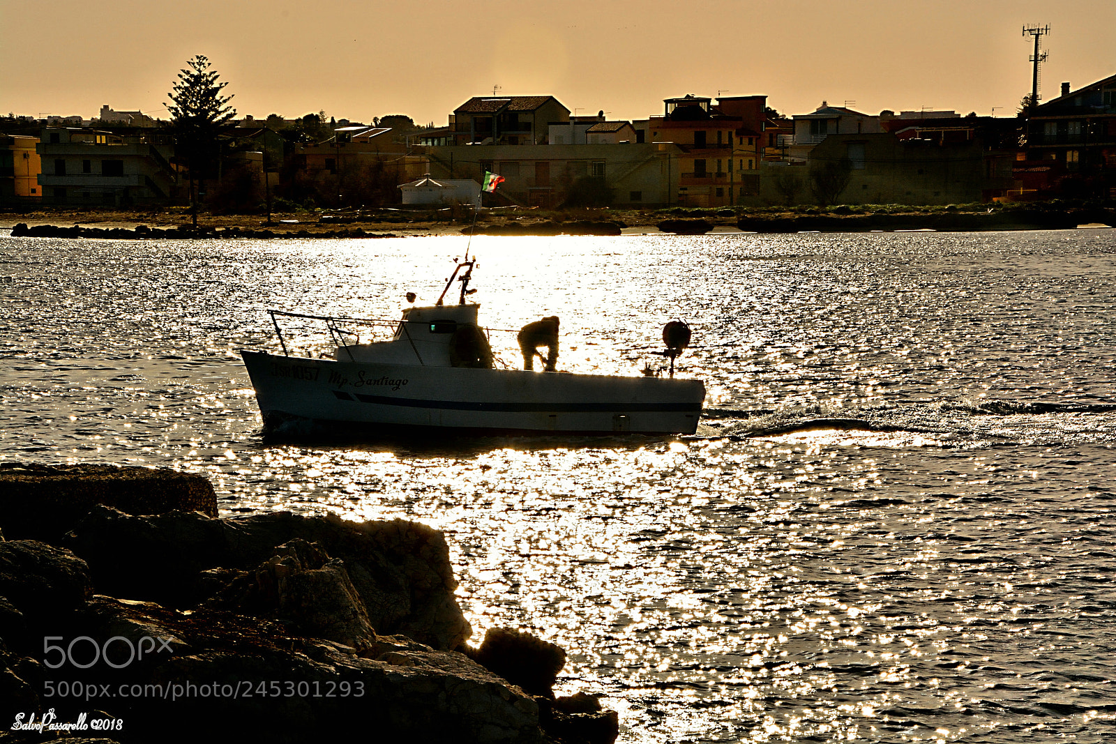 Nikon D5200 sample photo. Boat in warm backlight photography