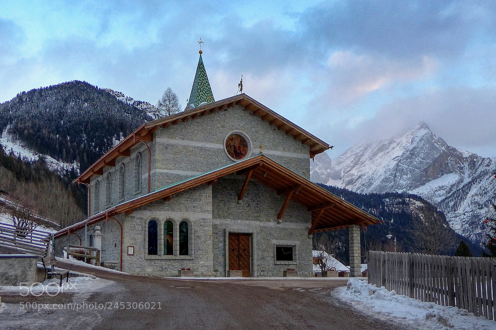 Panasonic Lumix DMC-LX7 sample photo. Church in the mountains photography