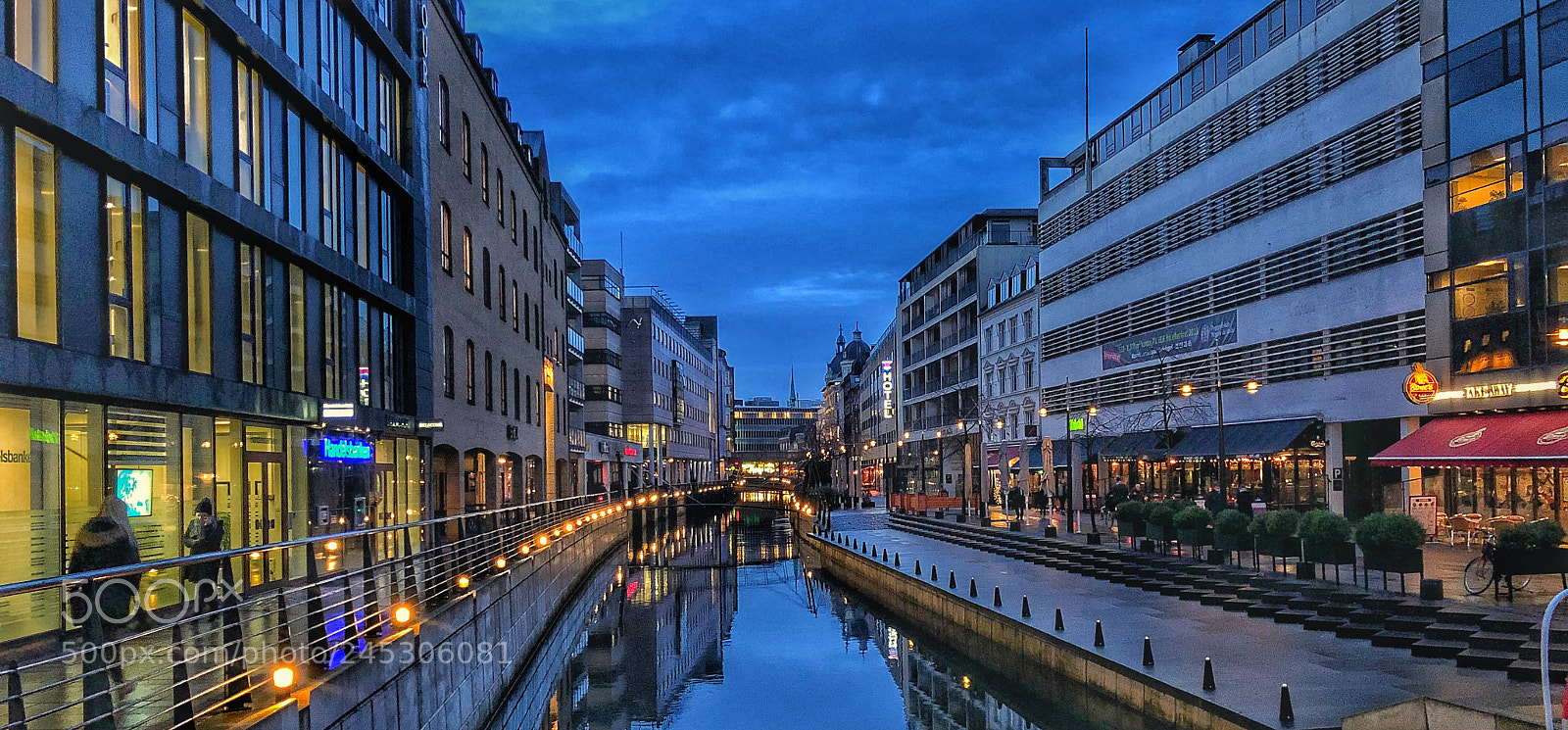 Apple iPhone X sample photo. Aarhus at night photography