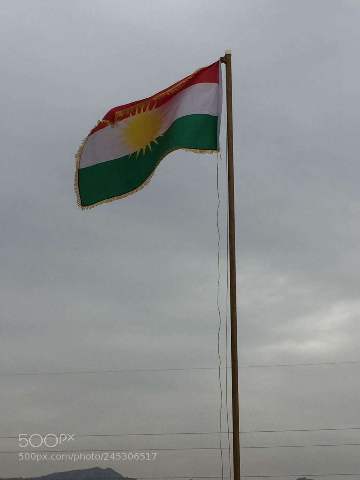 Apple iPhone 6 Plus sample photo. Kurdistan flag photography