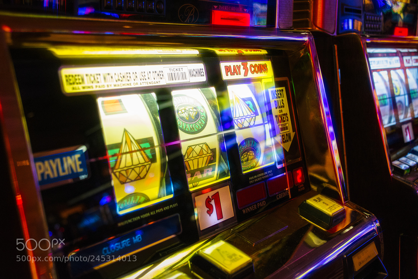 Nikon D7100 sample photo. Slot machines photography