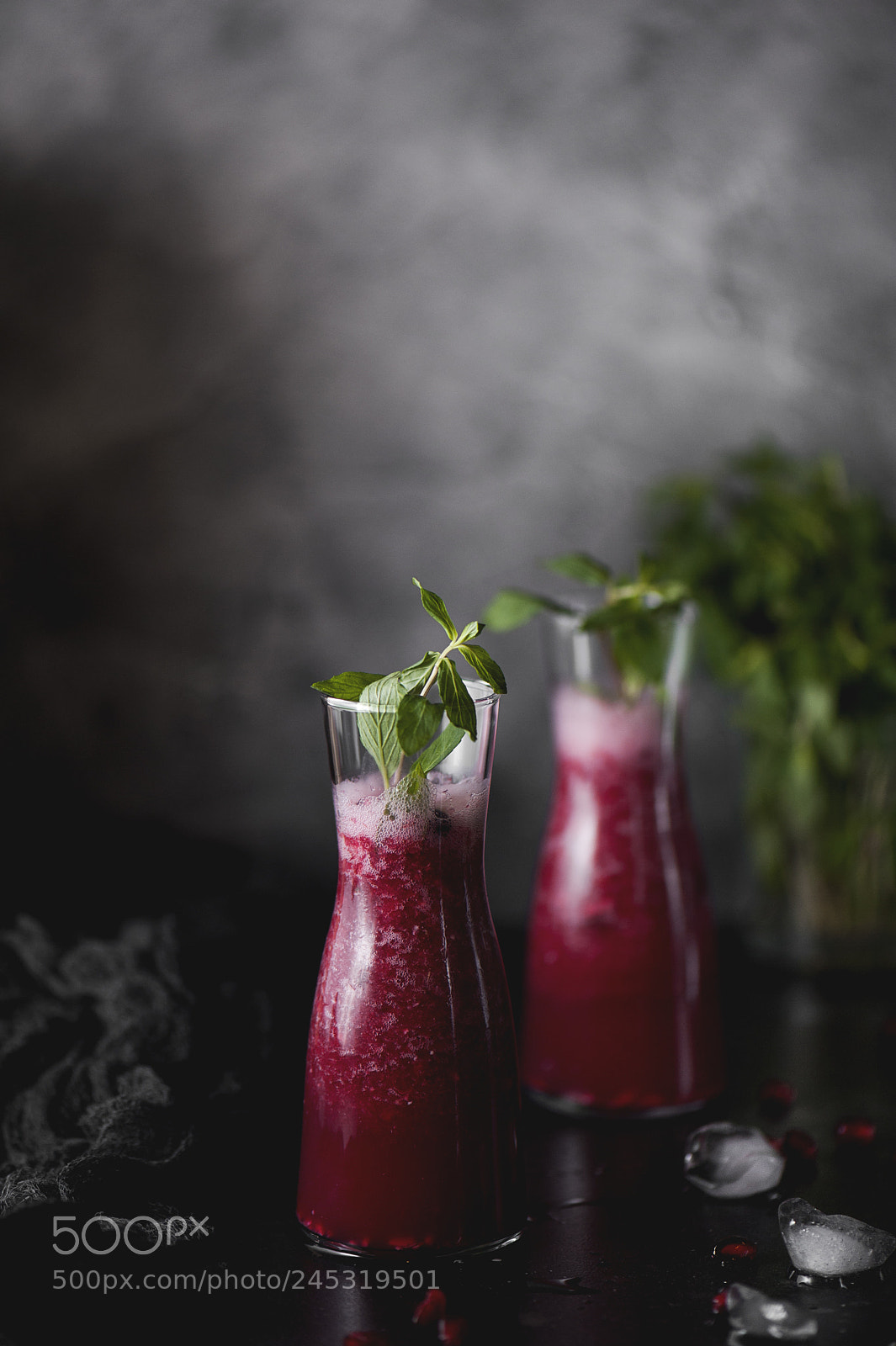 Nikon D700 sample photo. Pomegranate smoothie photography
