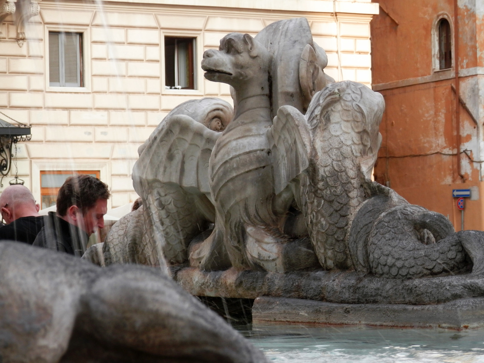 Olympus SZ-14 sample photo. Detail of a fountain photography