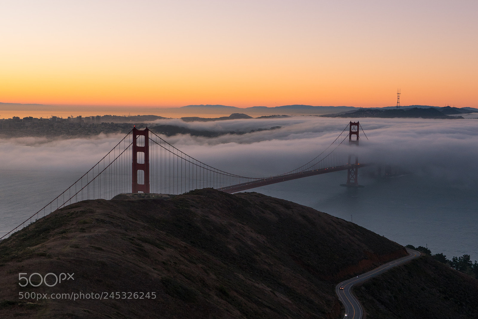 Sony a7R II sample photo. Golden gate sunrise photography