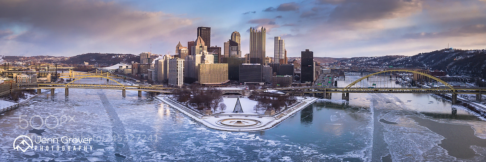 DJI FC220 sample photo. Frozen burgh panorama photography