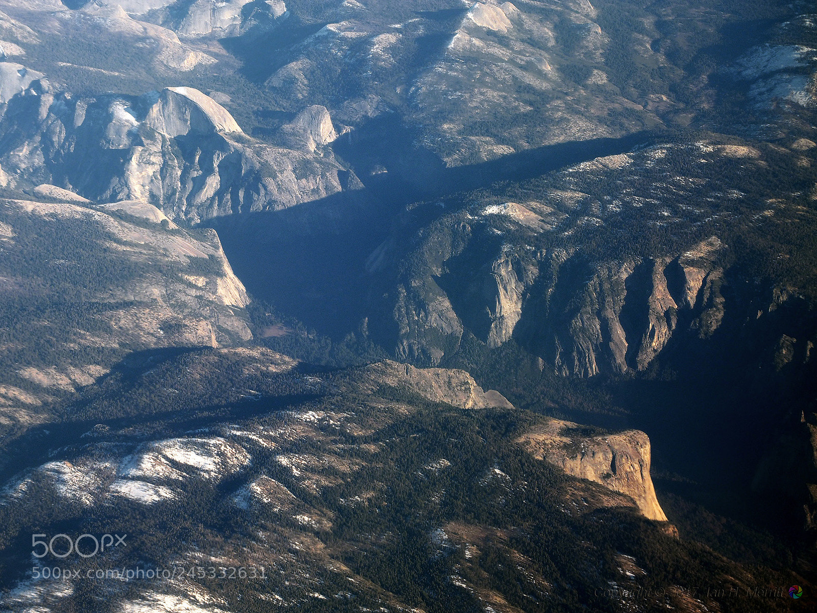 Olympus OM-D E-M1 sample photo. Yosemite valley aerial photography