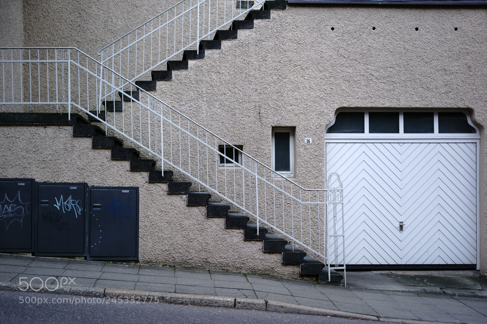 Sony a7 II sample photo. Sloping staircase photography